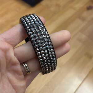 Black and Silver Rhinestone Bracelet